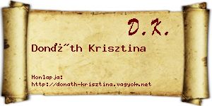 Donáth Krisztina névjegykártya