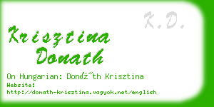 krisztina donath business card